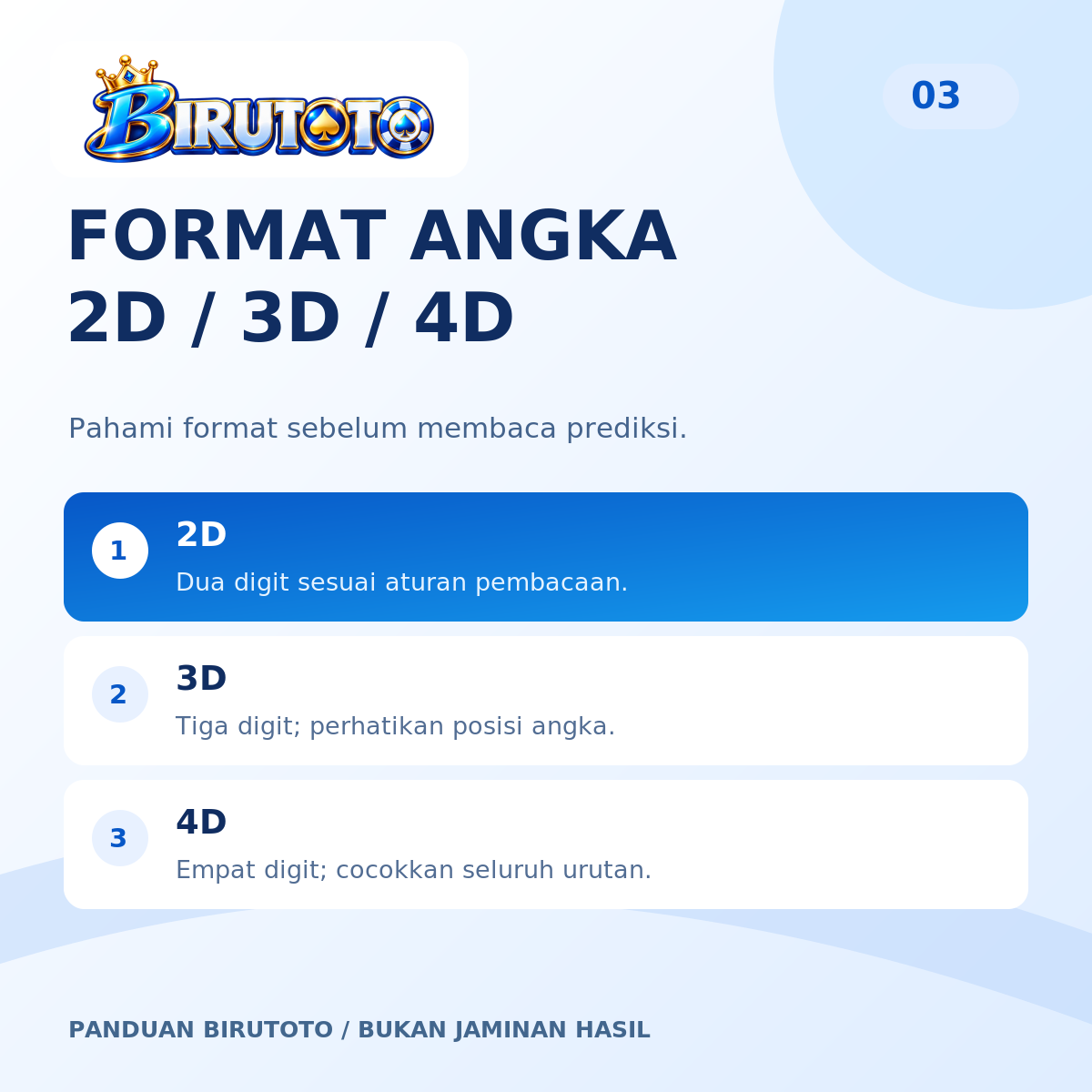 Panel format prediksi togel 2D, 3D, dan 4D dalam panduan BIRUTOTO
